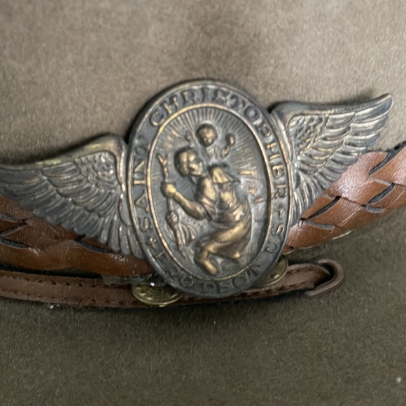 Stetson “Billy Kidd” Cowboy Hat. Custom Feather, beaded band.Light Brown.6 7/8’s - Picture 9 of 16